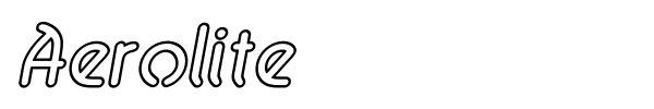 Aerolite font preview